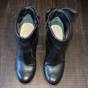 Kate Spade Black Leather Ankle Booties